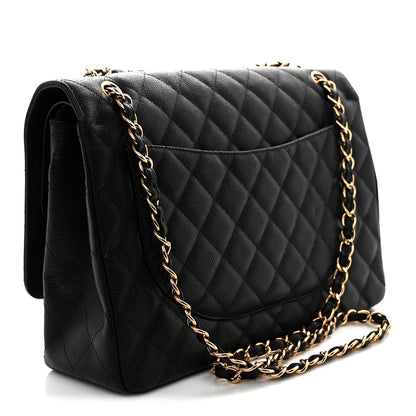Chanel Caviar Quilted Maxi Double Flap Black 3 of 11