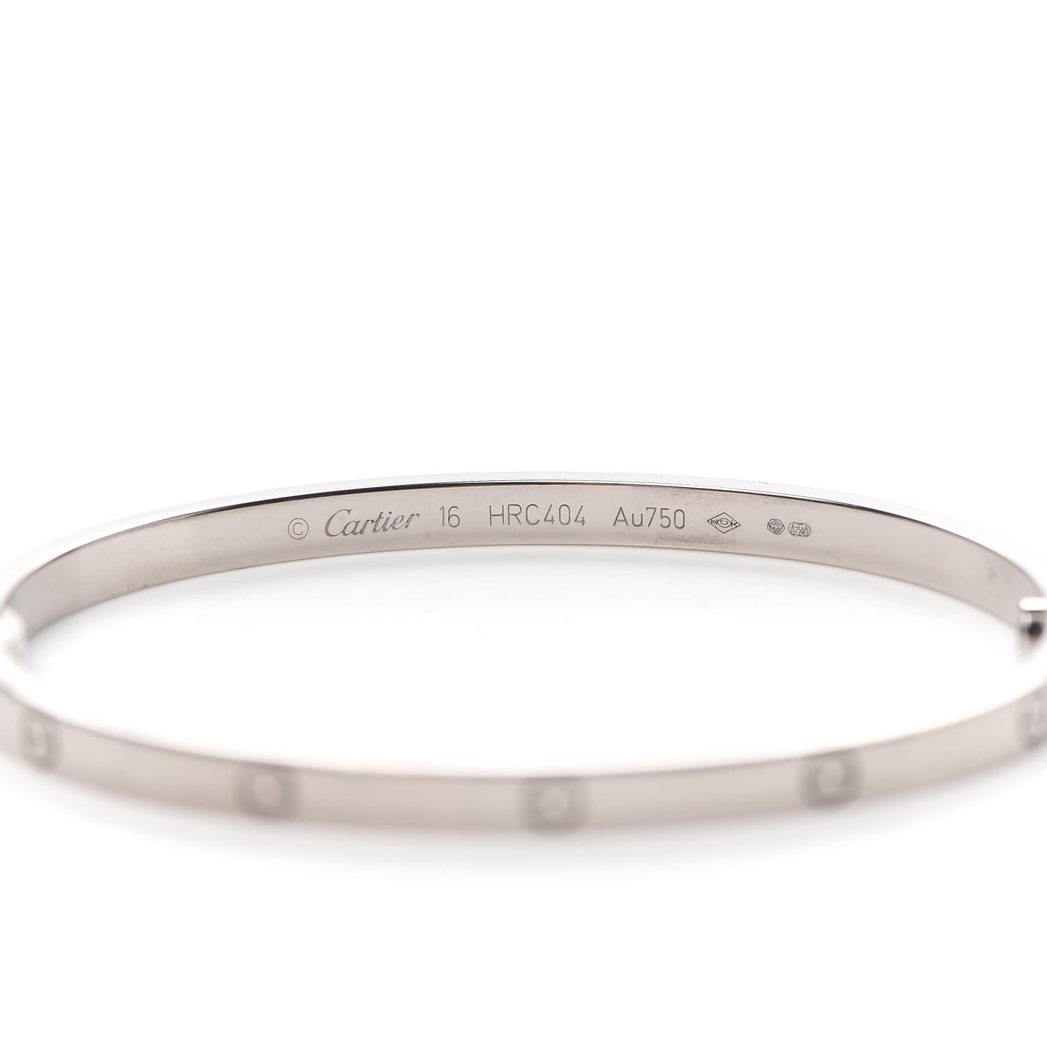 Cartier 18K White Gold Small LOVE Bracelet 16 5 of 7
