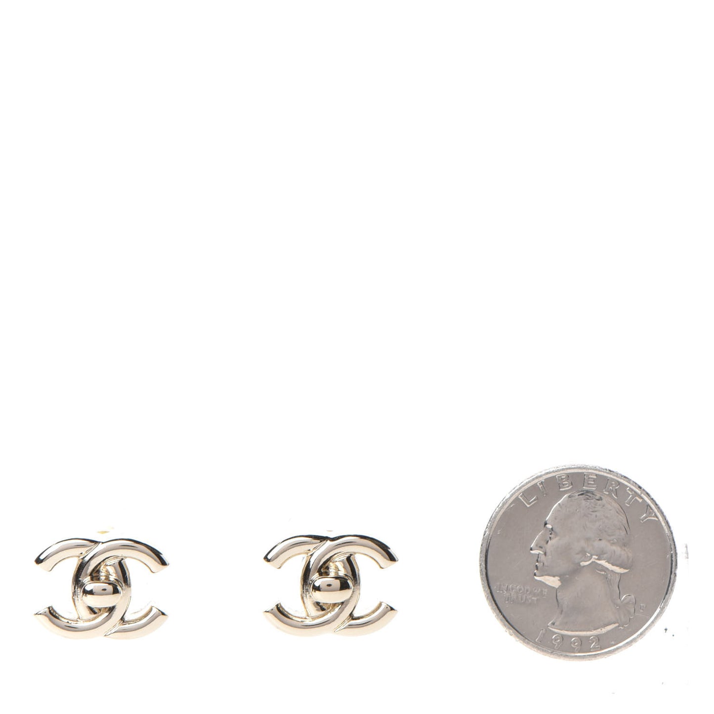 CC Turnlock Earrings Gold