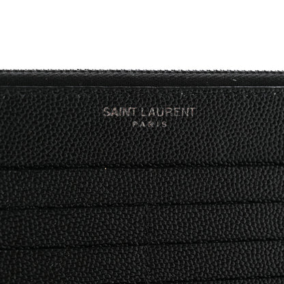 Saint Laurent Grain De Poudre Monogram Uptown Wallet Black 6 of 7
