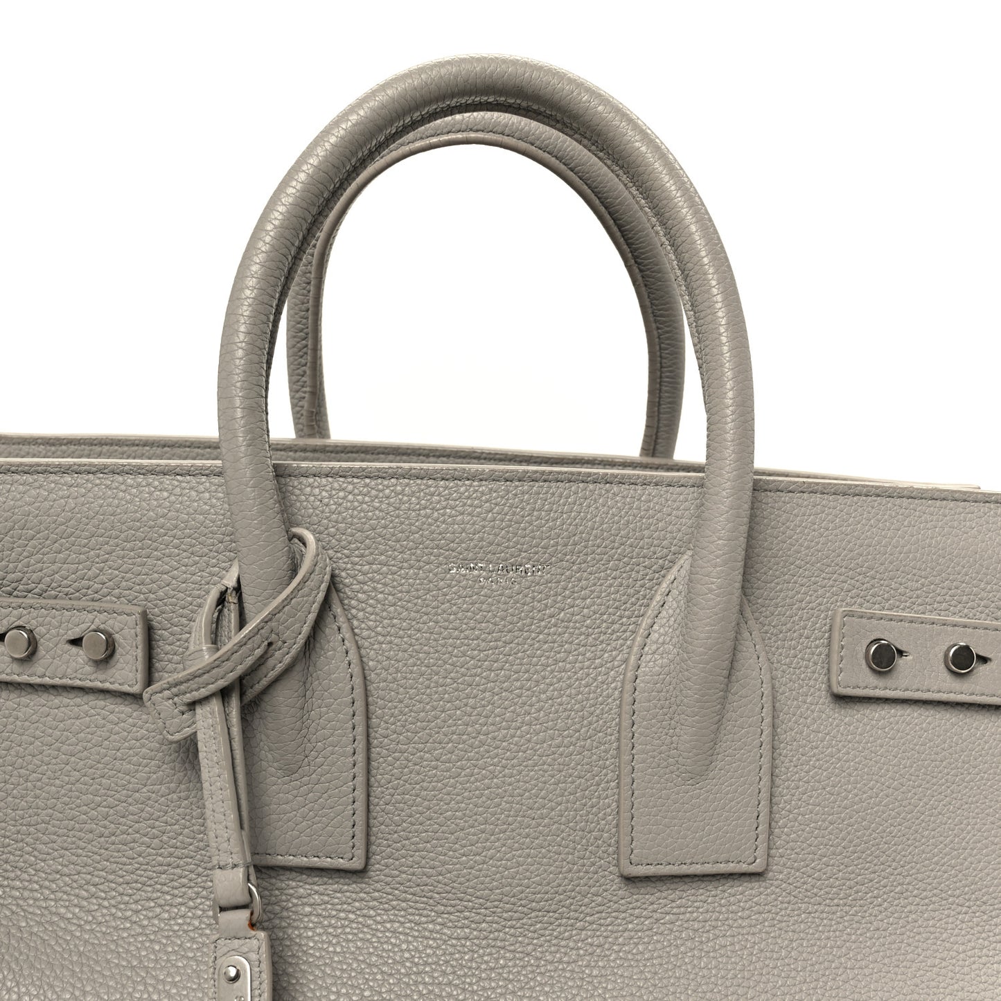 Grained Calfskin Small Supple Sac De Jour Grey