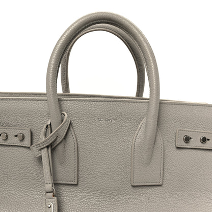 Saint Laurent Grained Calfskin Small Supple Sac De Jour Grey 9 of 11