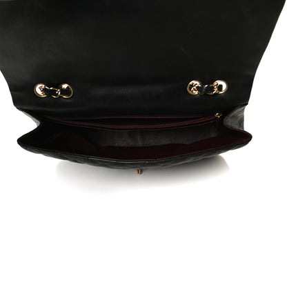 Chanel Lambskin Quilted Jumbo Single Flap Black 7 of 11
