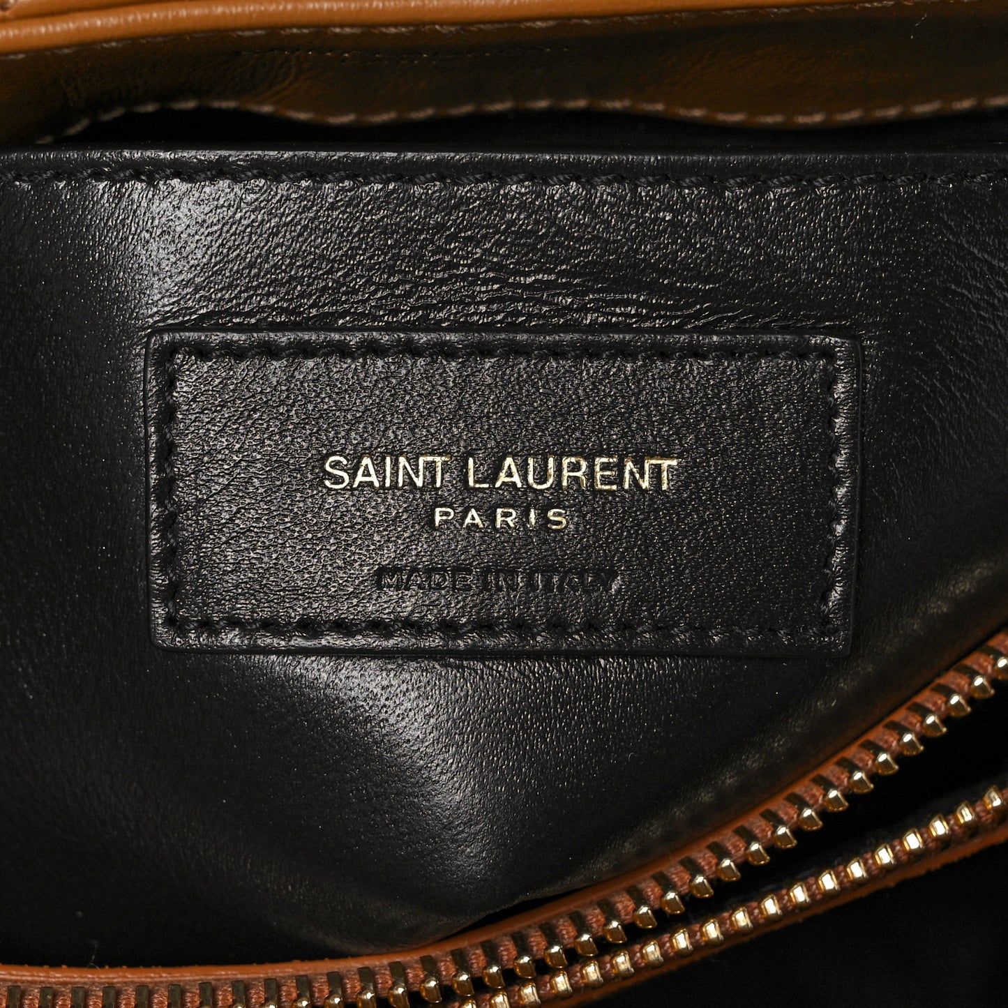 Calfskin Y Quilted Monogram Small Loulou Chain Satchel Dark Natural