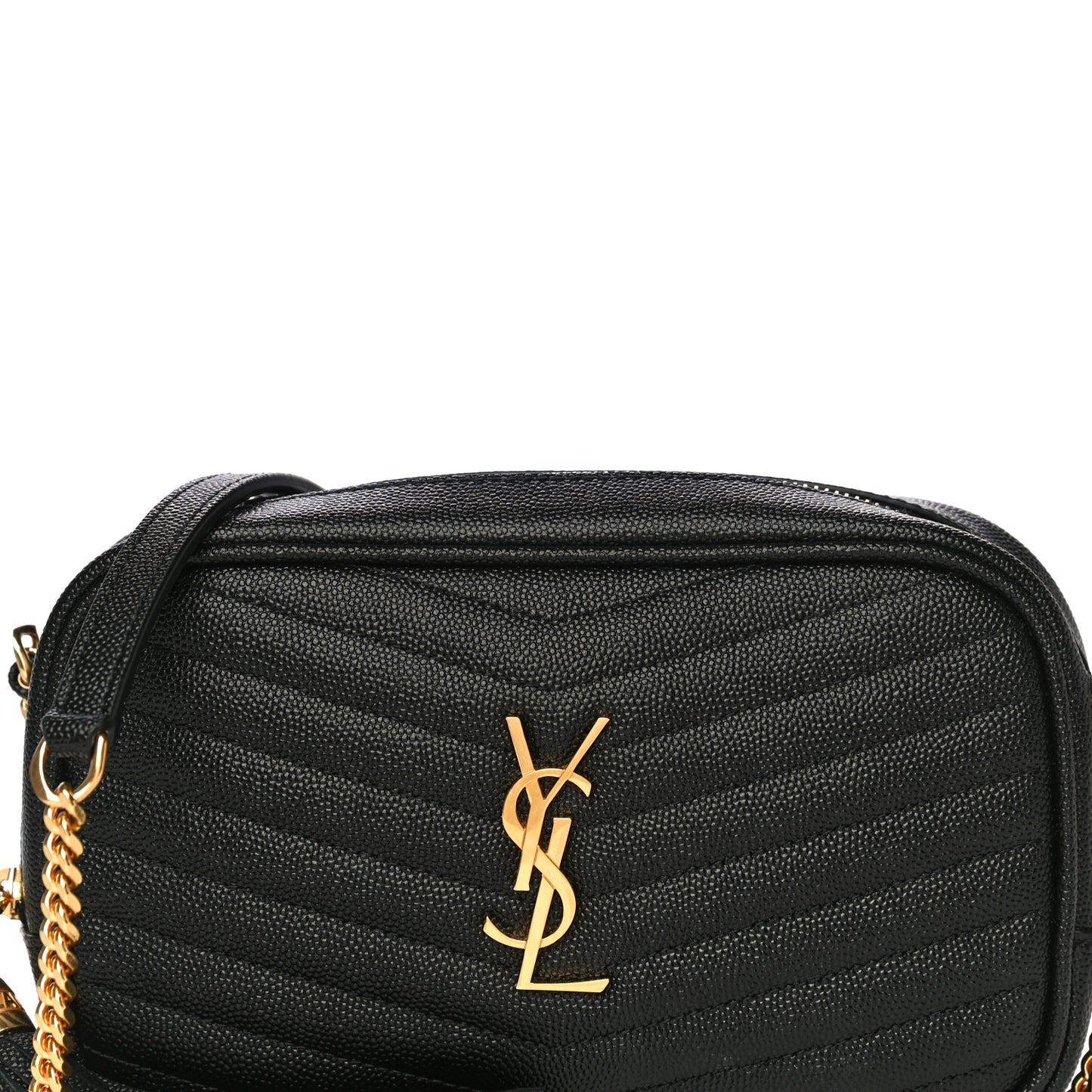 Grain De Poudre Matelasse Monogram Mini Lou Camera Bag Black