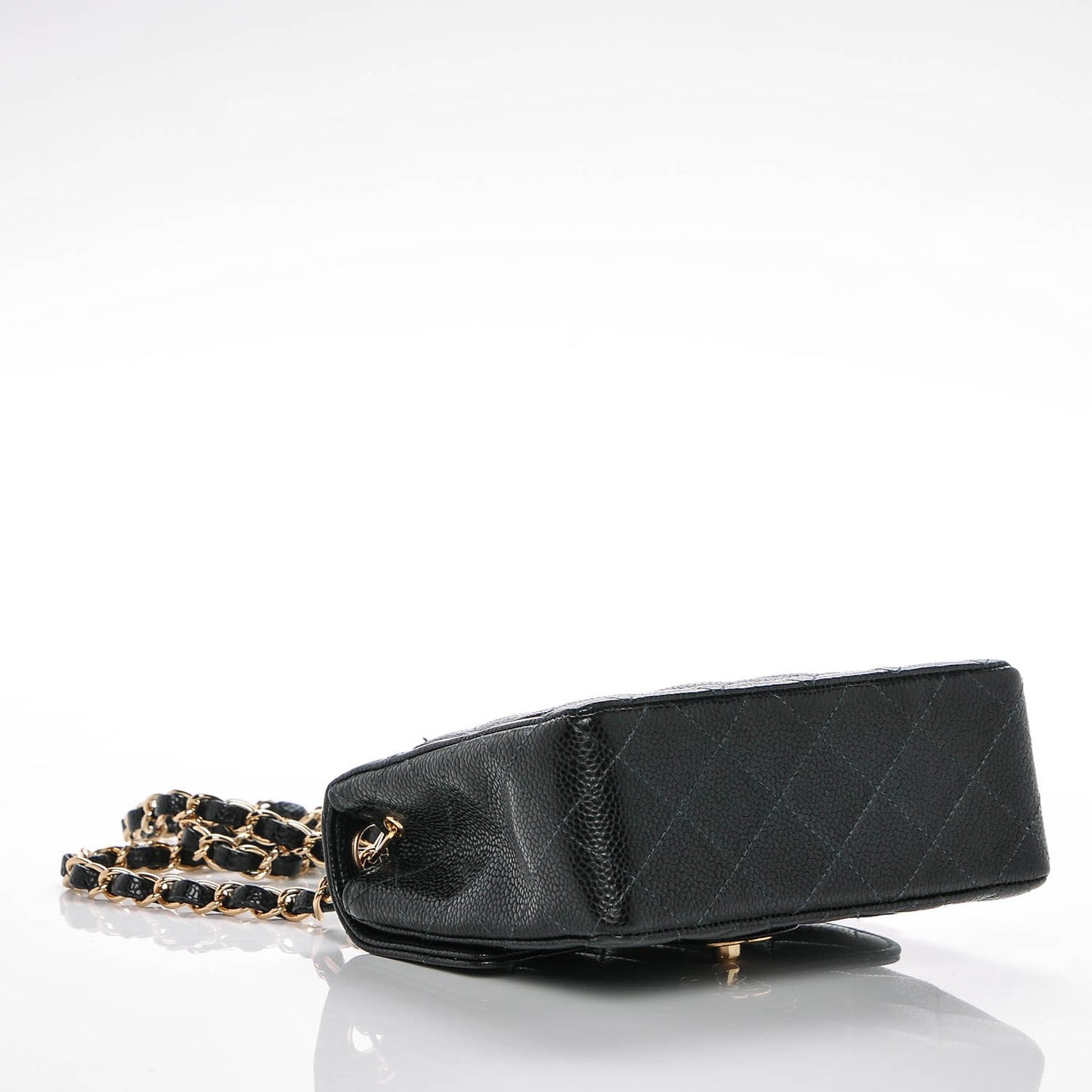 Caviar Quilted Mini Square Flap Black