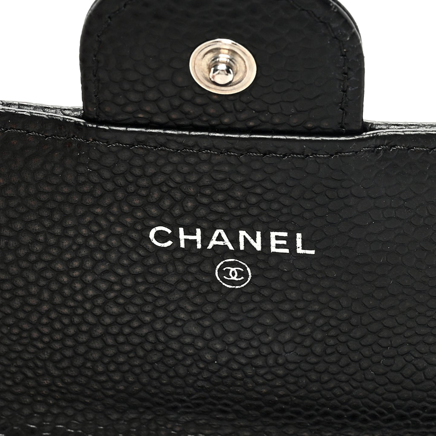 Caviar Quilted Large Gusset Flap Wallet Black