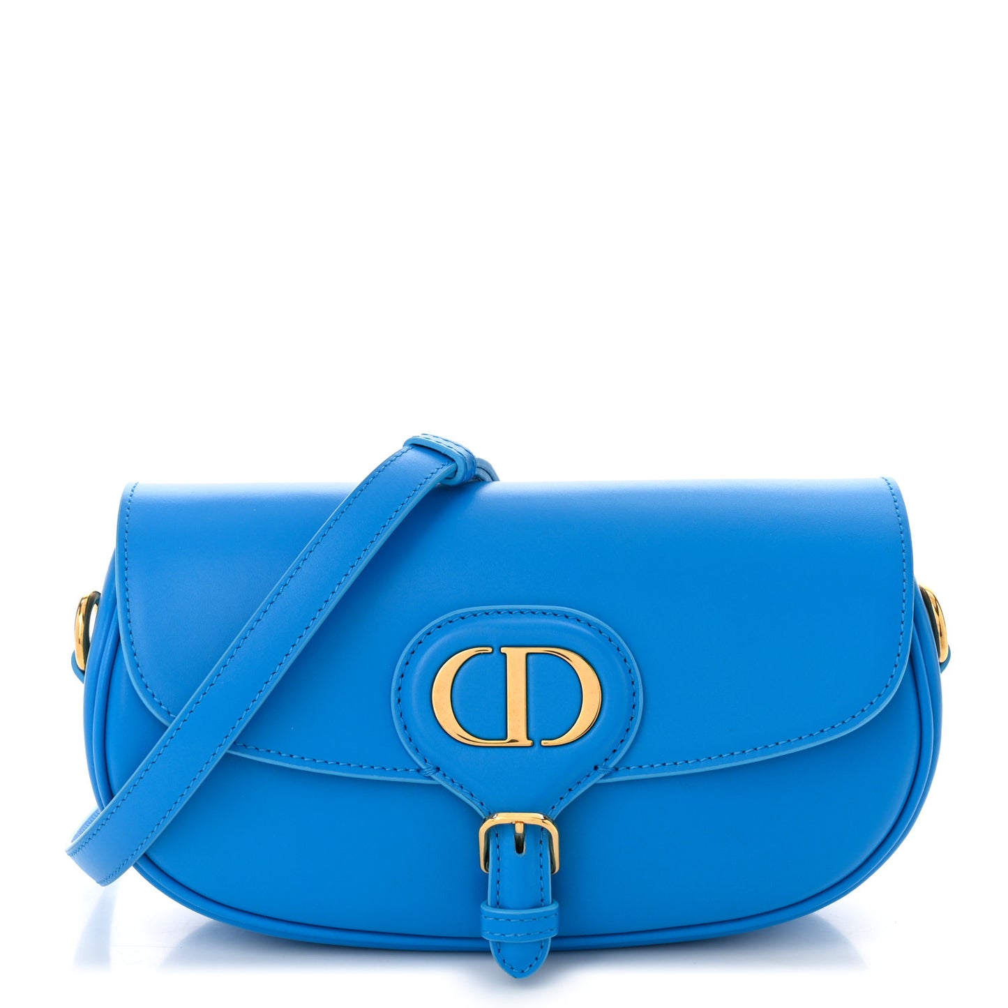 Box Calfskin East West Bobby Bag Reef Blue