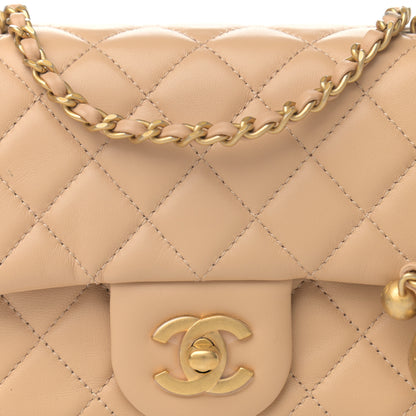 Chanel Lambskin Quilted Mini Pearl Crush Flap Beige 8 of 12
