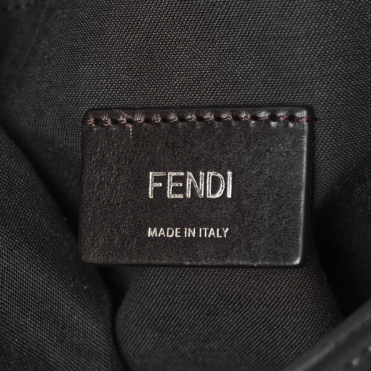 Fendi Nylon Glazed Fabric FF 1974 Stamp Patch Explorer Backpack Black Tobacco 6 of 8