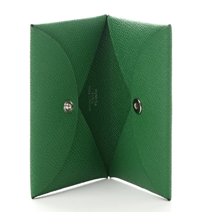 Hermes Epsom Calvi Card Case Cactus 4 of 7