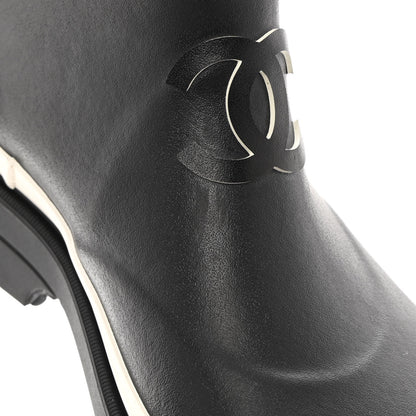 Chanel Caoutchouk CC Short Boots 39 Black 9 of 13