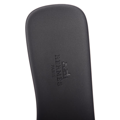 Hermes Rubber Aloha Sandals 40 Black 5 of 7