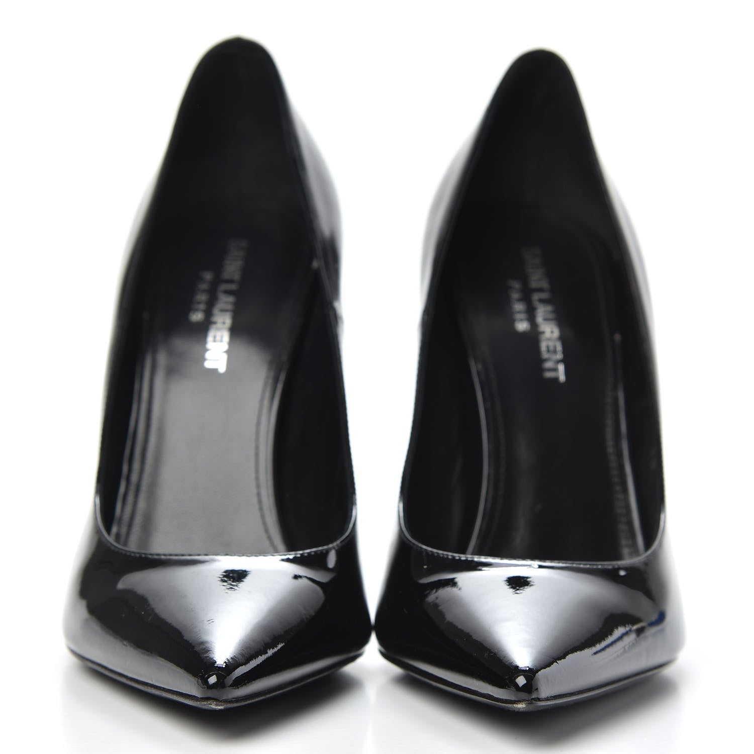 Saint Laurent Patent Opyum 110 Pumps 38 Black Silver 2 of 8