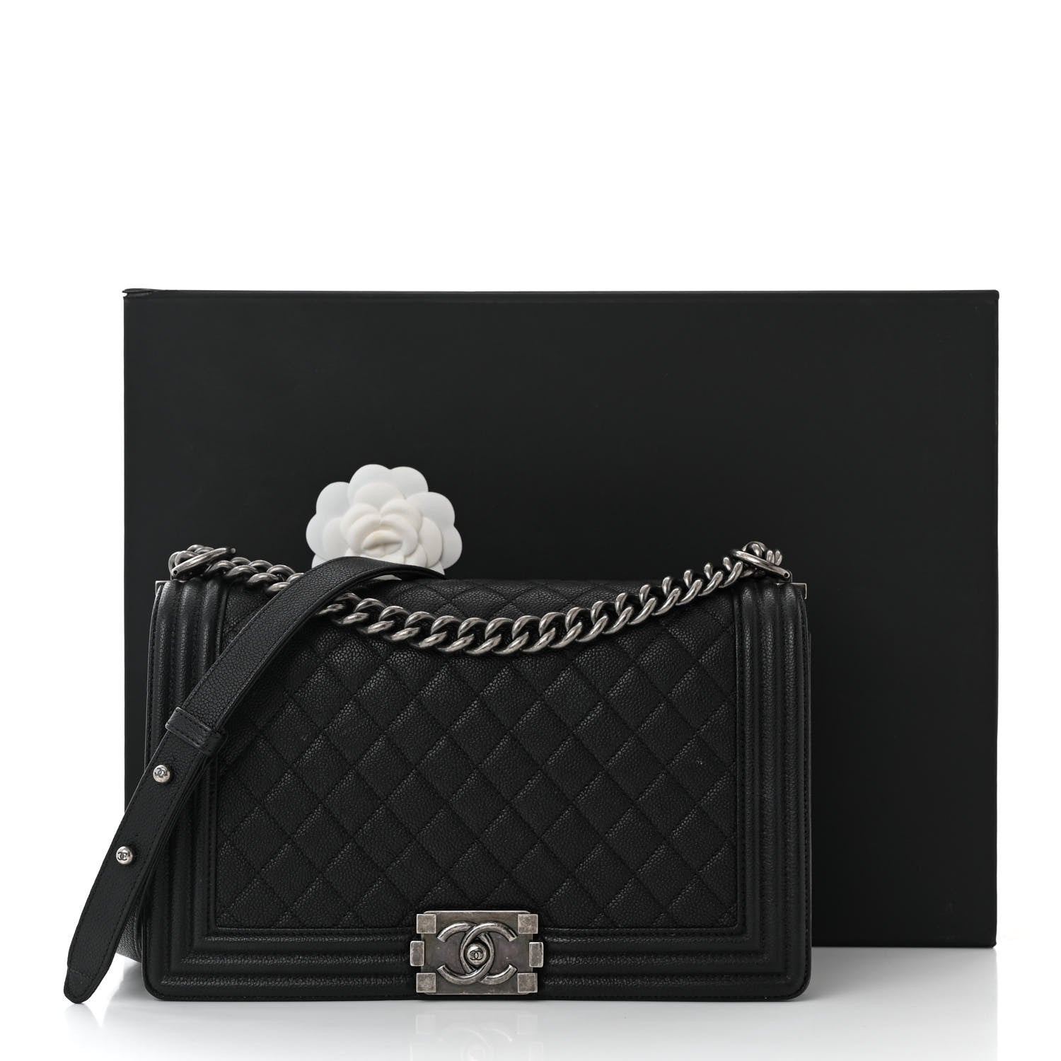 Chanel Caviar Quilted New Medium Boy Flap Black 11 of 11