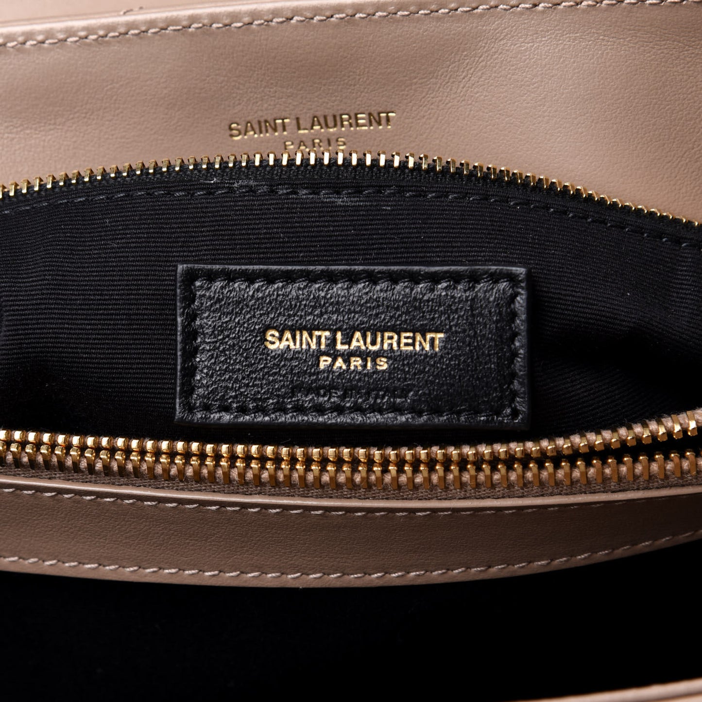 Calfskin Y Quilted Monogram Medium Loulou Chain Satchel Dark Beige