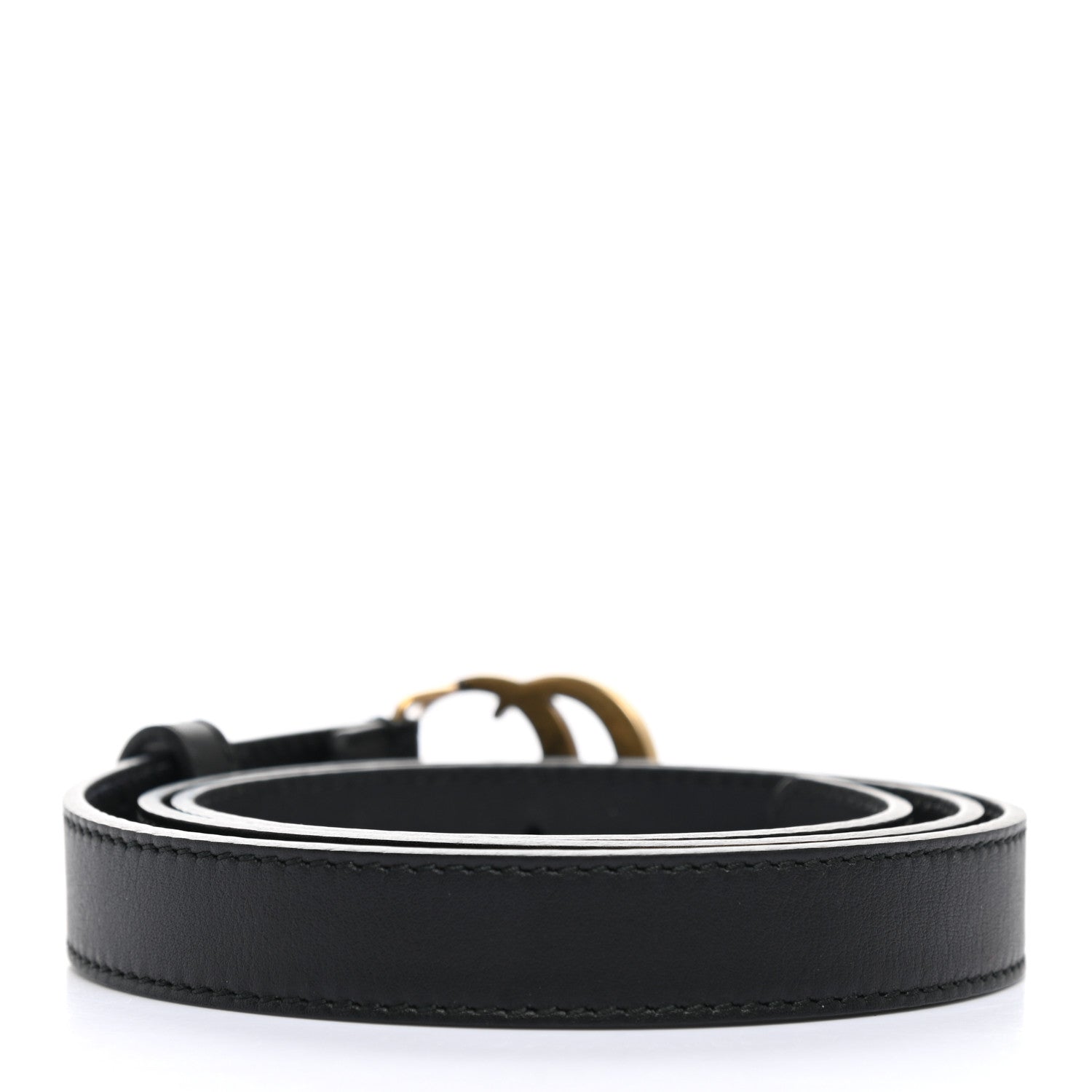 Gucci Calfskin Double G 20mm Belt 80 32 Black 2 of 6
