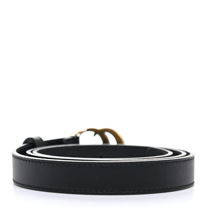 Gucci Calfskin Double G 20mm Belt 80 32 Black 2 of 6