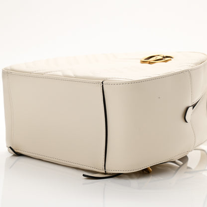 Gucci Calfskin Matelasse GG Marmont Dome Backpack White 10 of 10