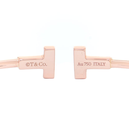 Tiffany 18K Rose Gold Narrow T Wire Bracelet 4 of 5