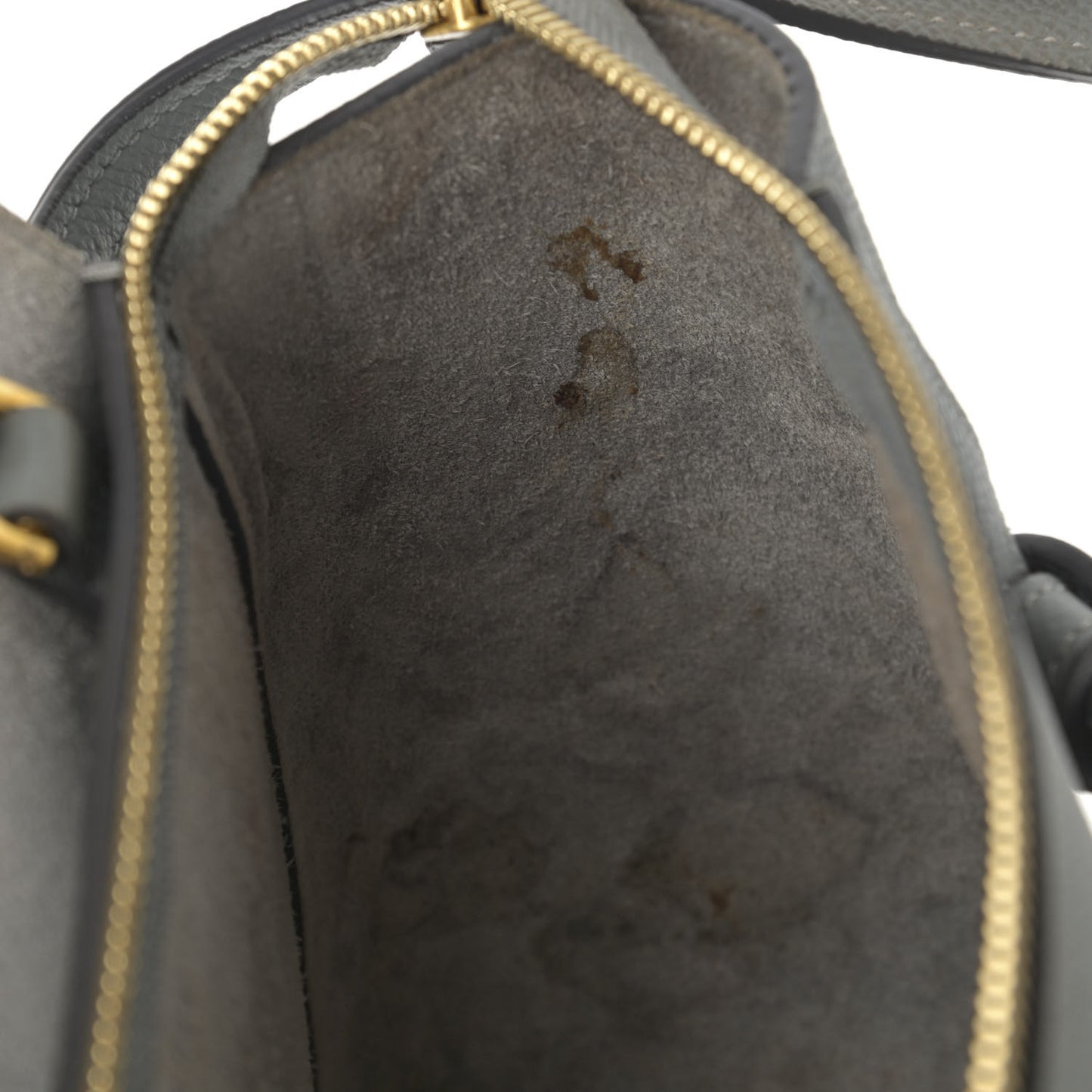 Grained Calfskin Nano Belt Bag Grey