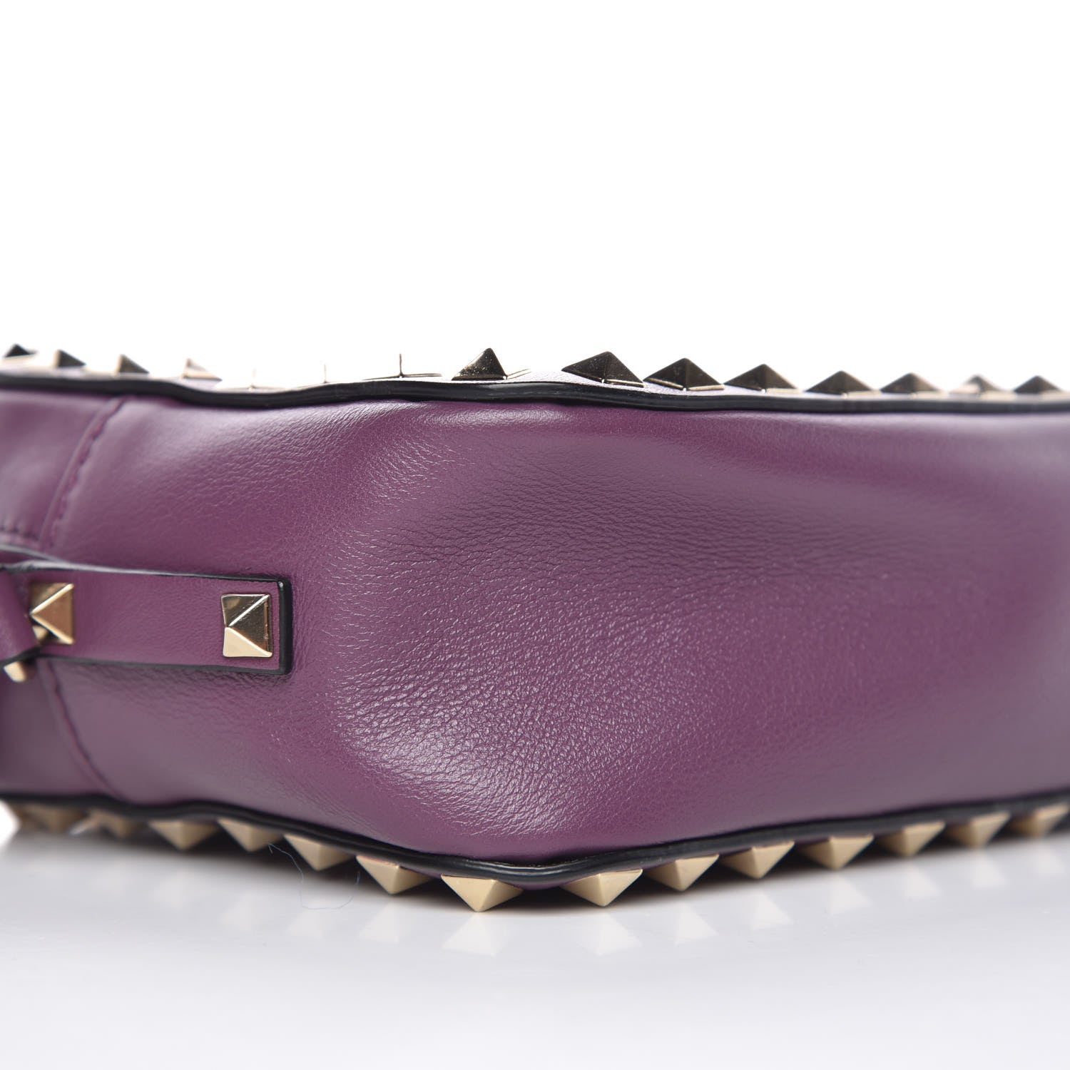 Valentino Garavani Calfskin Rockstud Camera Crossbody Bag Purple 8 of 10