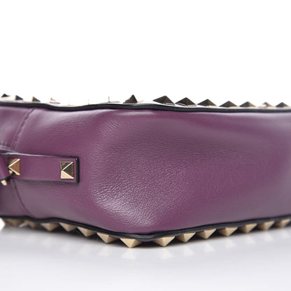 Valentino Garavani Calfskin Rockstud Camera Crossbody Bag Purple 8 of 10