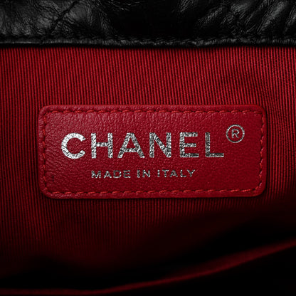Chanel Aged Calfskin Chevron Quilted Small Gabrielle Backpack Black 6 of 11