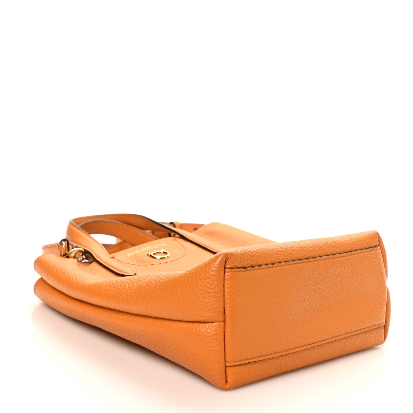 Tumbled Calfskin Gancini Mini Bag Olivello