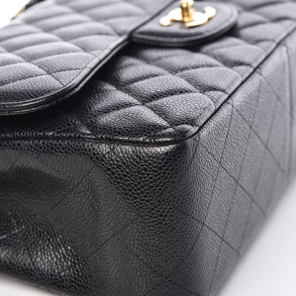 Chanel Caviar Quilted Jumbo Double Flap Black 12 of 18