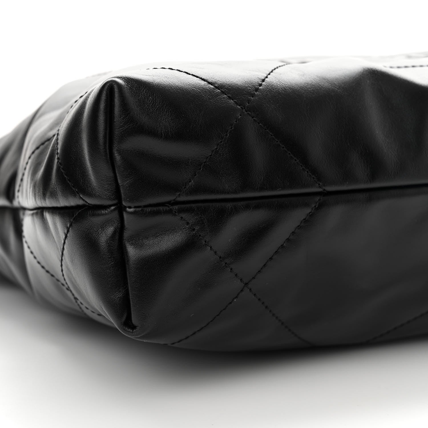 Chanel Shiny Calfskin Quilted Small Chanel 22 So Black 10 of 12