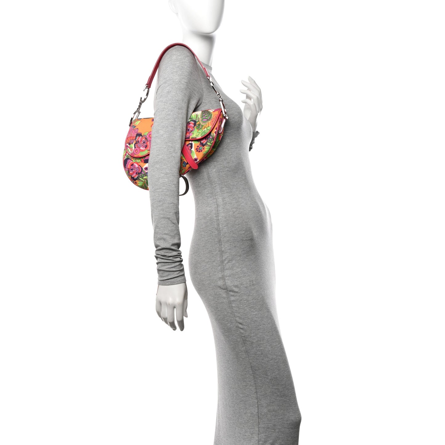 Canvas Floral Hawaii Glamour Saddle Bag Multicolor