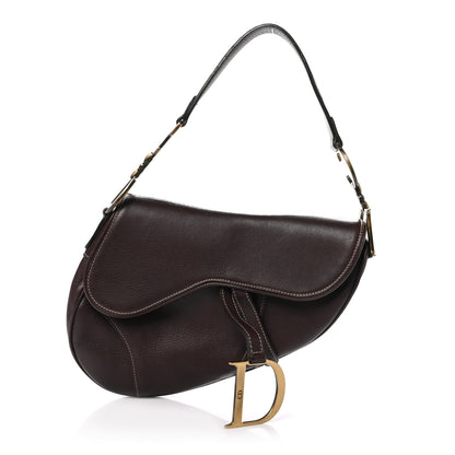 Christian Dior Calfskin Saddle Bag Brown 1 of 12