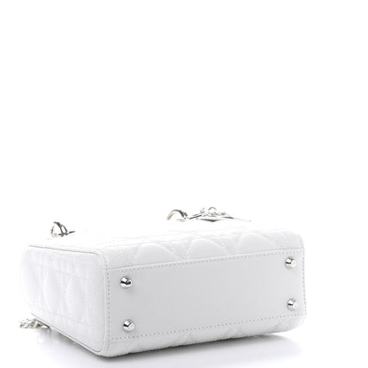 Christian Dior Lambskin Cannage Mini Lady Dior White 5 of 13
