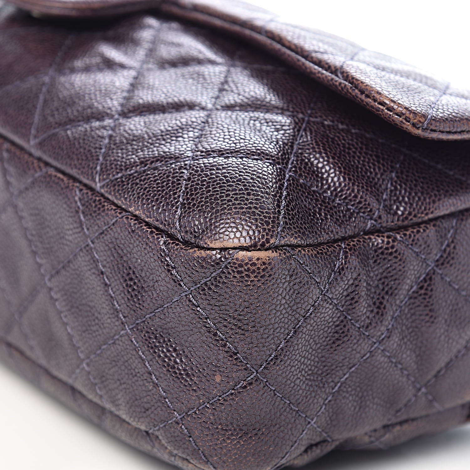 Chanel Iridescent Caviar Quilted Large Chic Flap Purple 13 of 16