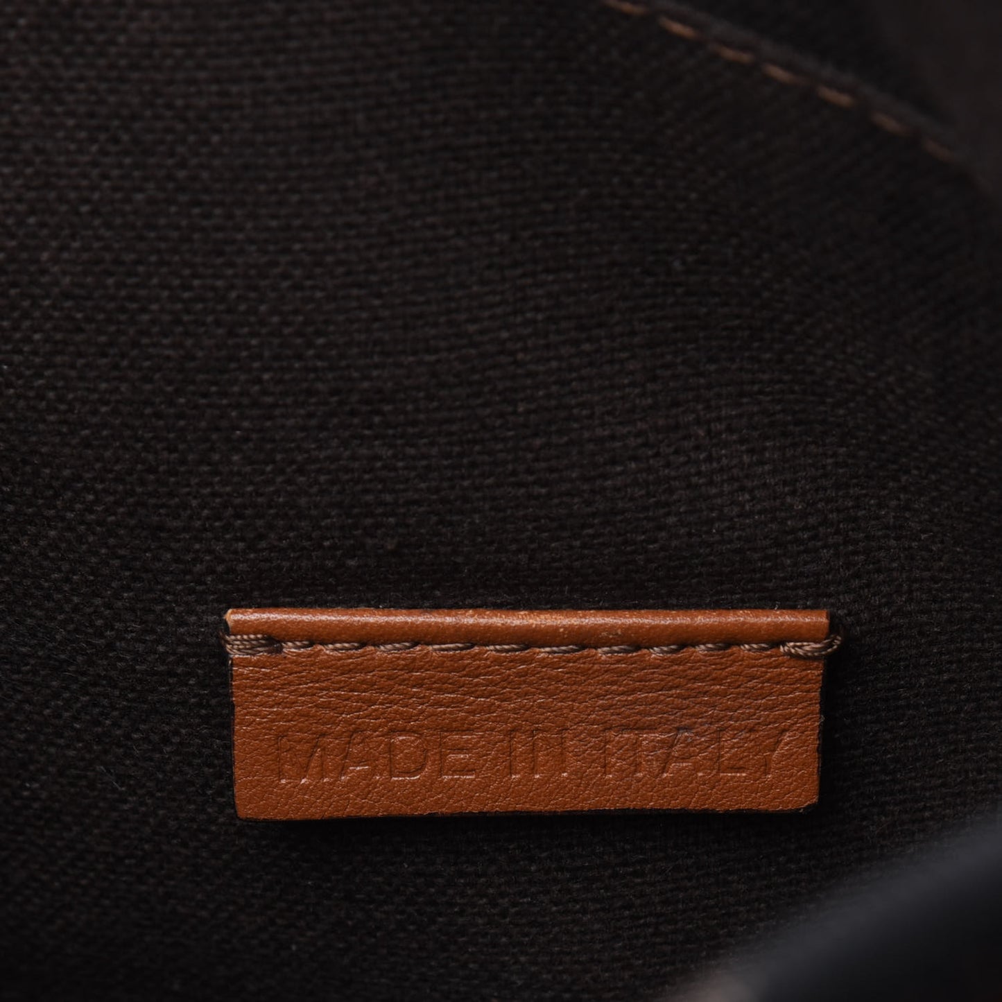 Calfskin House Check Trim Bates Shoulder Bag Cognac