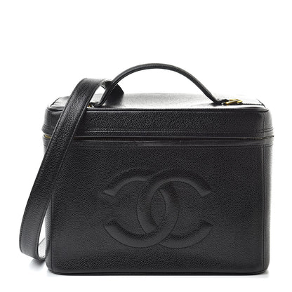 Chanel Caviar CC Vanity Train Case Black 1 of 10