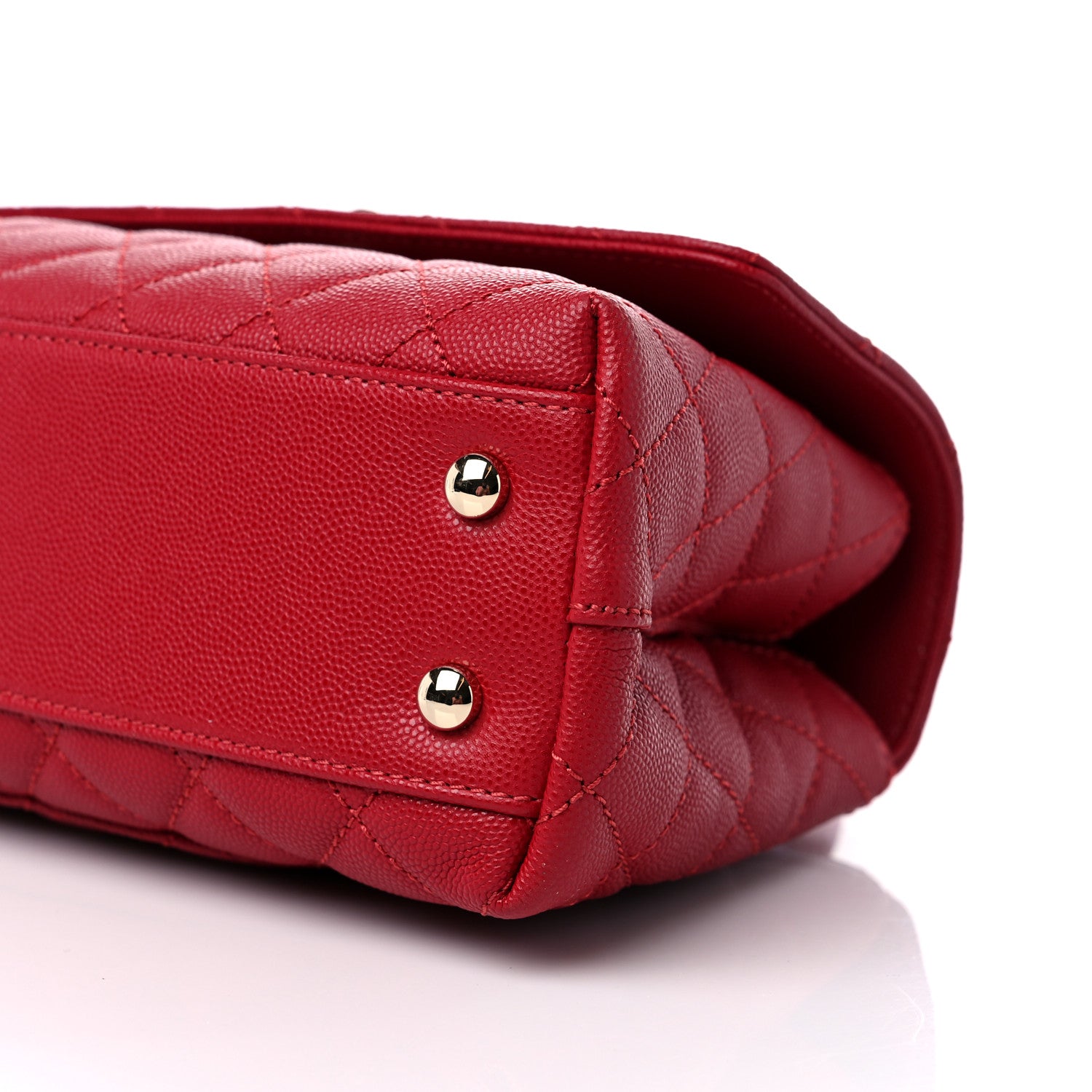 Chanel Caviar Quilted Mini Coco Handle Flap Red 9 of 9
