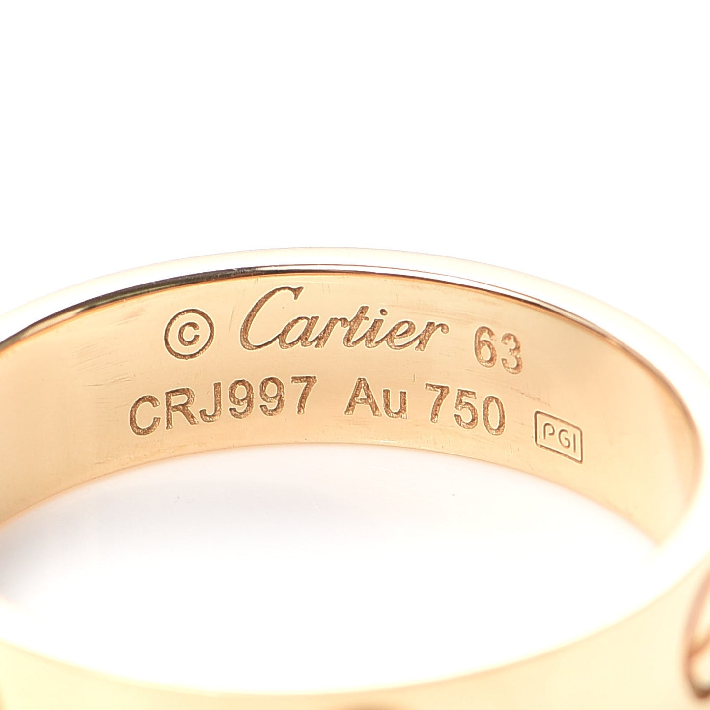 18K Yellow Gold 5.5mm LOVE Ring 63 10.25