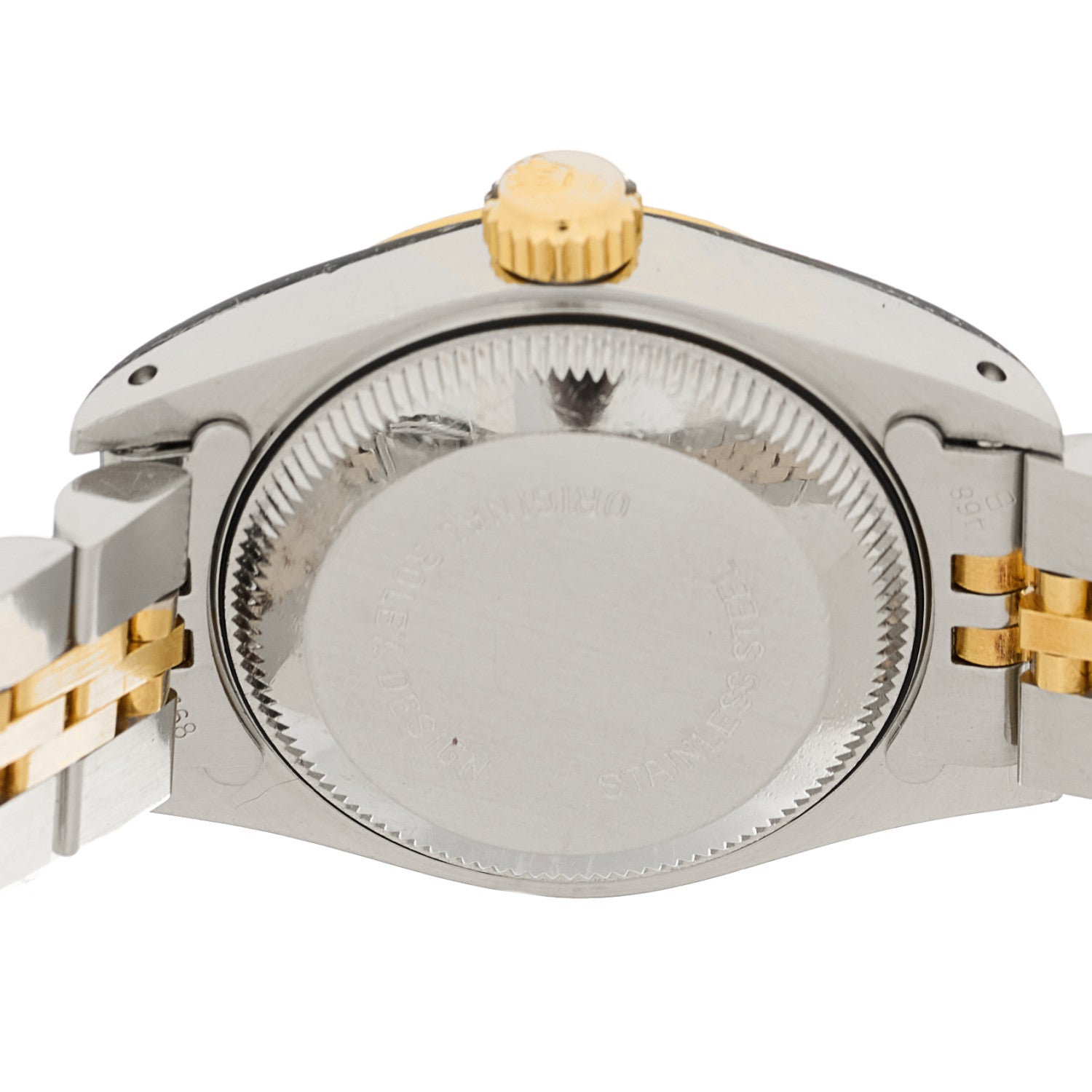 Rolex Stainless Steel 18K Yellow Gold 26mm Oyster Perpetual Datejust Watch White Roman 69173 4 of 4