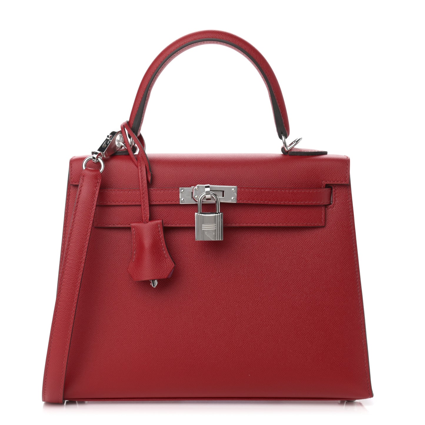 Madame Calfskin Verso Kelly Sellier 25 Rouge Piment Rose Pourpre