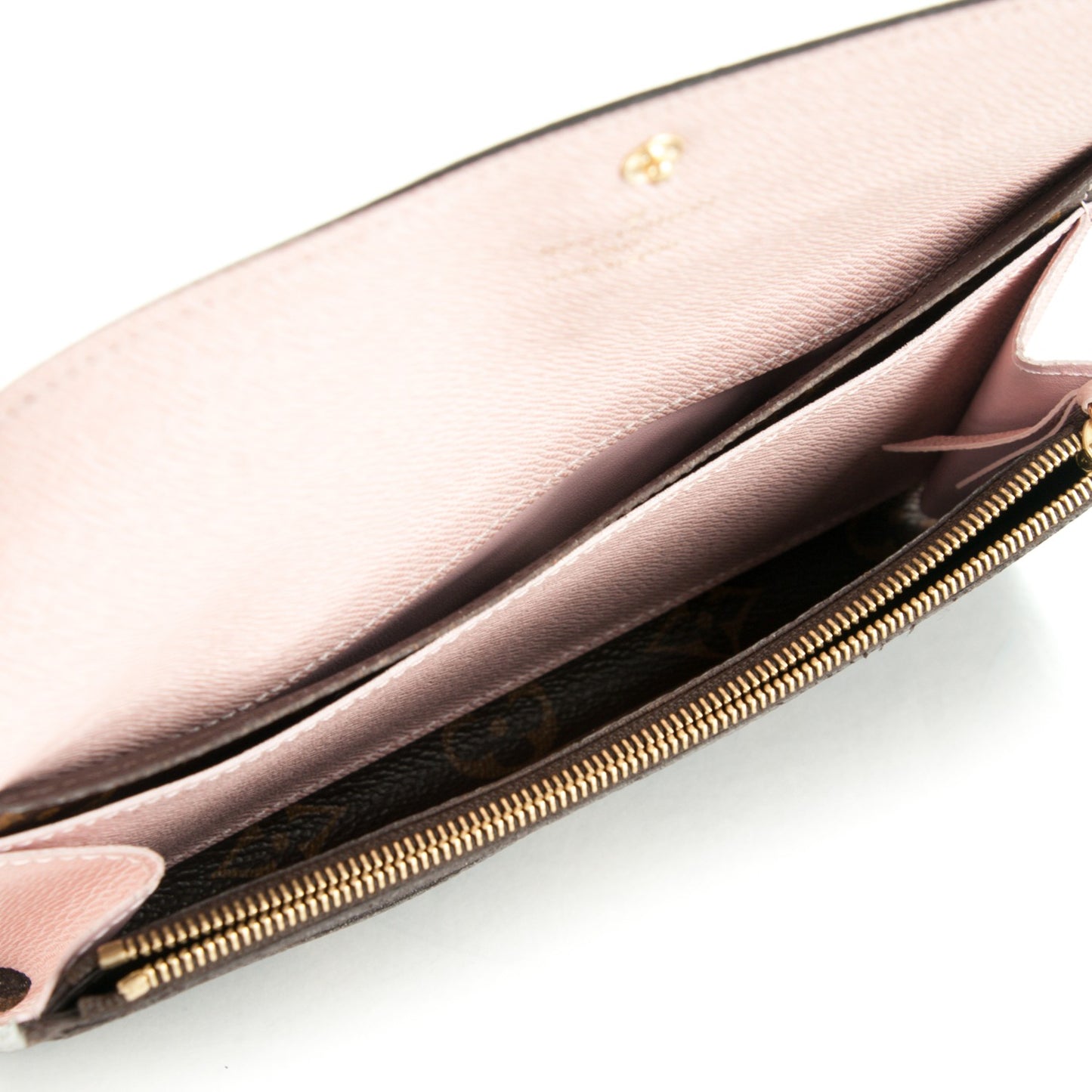 Monogram Emilie Wallet Rose Ballerine