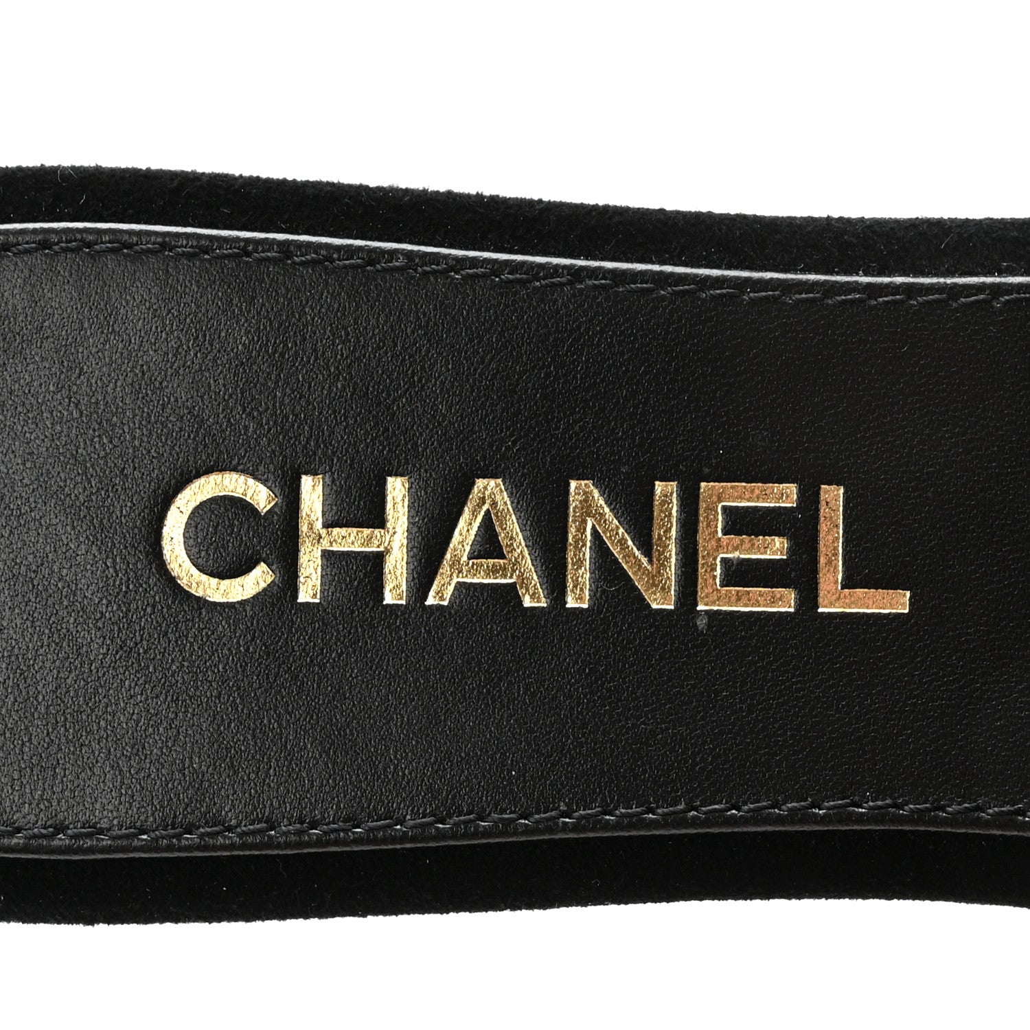 Chanel Suede Kidskin Velcro Mules 38.5 Black 8 of 8