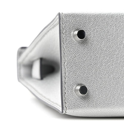 Hermes Metallic Chevre Chamkilight Mini Kelly Sellier 20 Argent 7 of 9