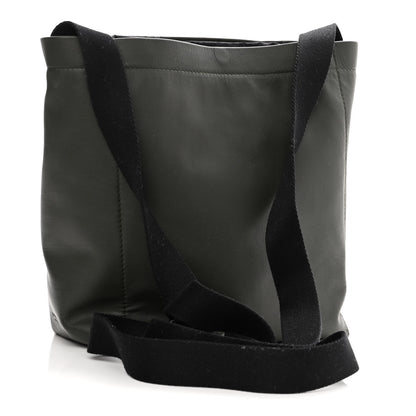 Bottega Veneta Smooth Calfskin Nylon Drawstring Bucket Bag Green 3 of 12