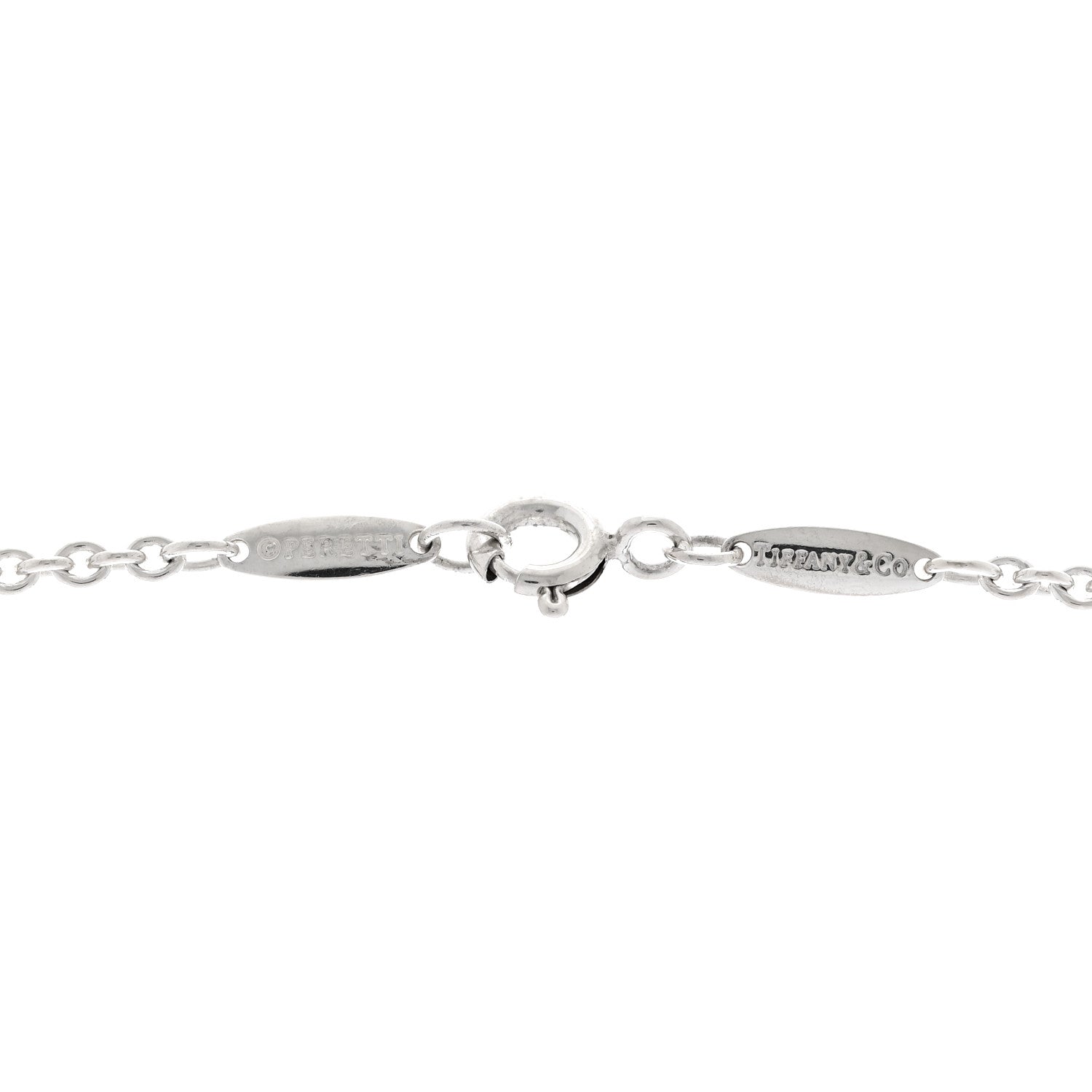 Tiffany Sterling Silver Elsa Peretti Open Heart Lariat Necklace 4 of 6
