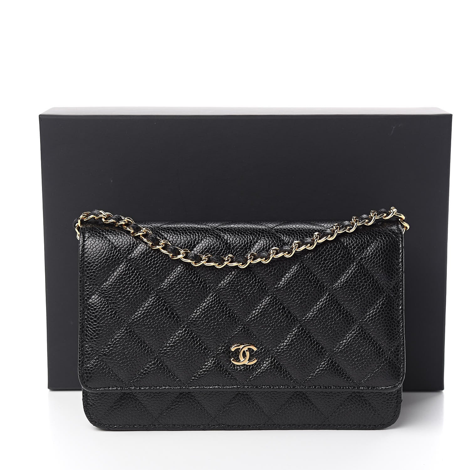 Chanel Caviar Quilted Wallet On Chain WOC Black 12 of 12