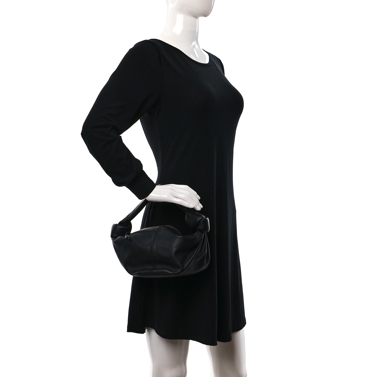 Bottega Veneta Nappa Mini Double Knot Bag Black 2 of 12