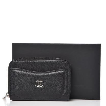 Chanel Grained Calfskin Neo Executive Zip Coin Purse Black 9 of 9