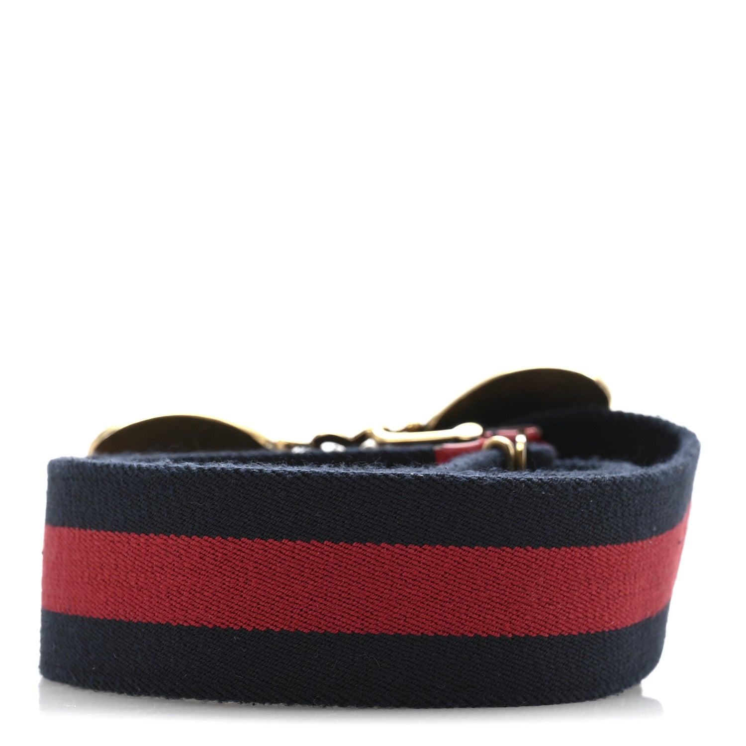 Gucci Web Queen Margaret Bee Belt 90 36 Red Navy 2 of 5